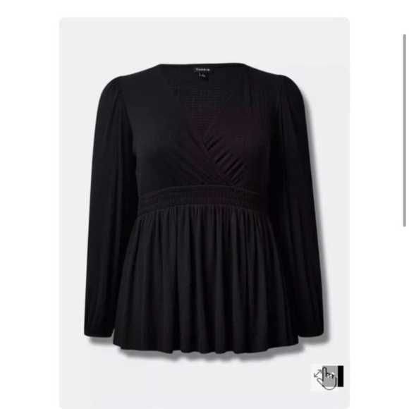 TORRID Black Babydoll Top - Picture 4 of 8